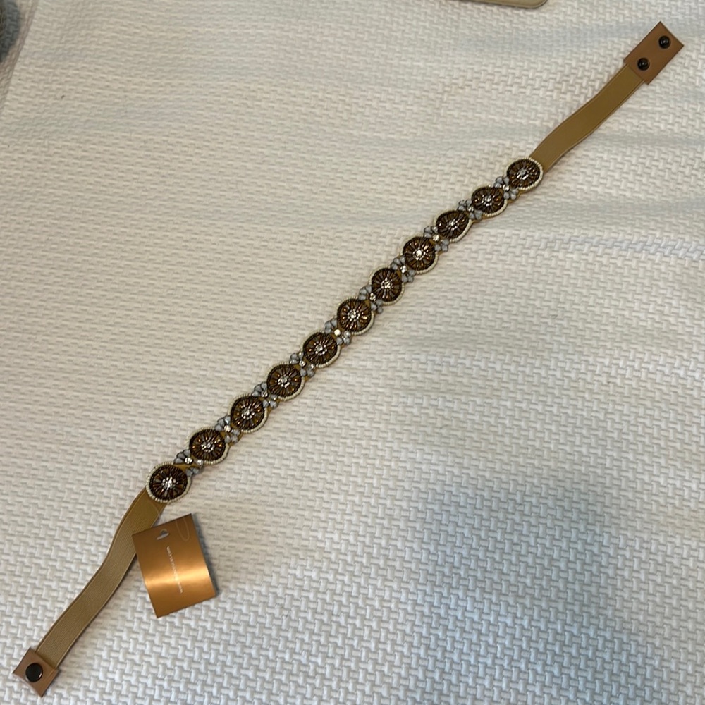Francesca’s beaded elastic belt, NWT